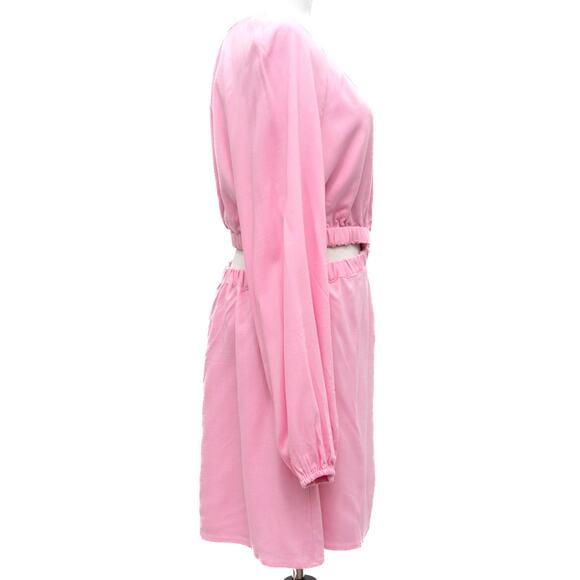 Sanctuary Pink Cutout Long Sleeve Mini Dress Size Medium - Picture 4 of 10